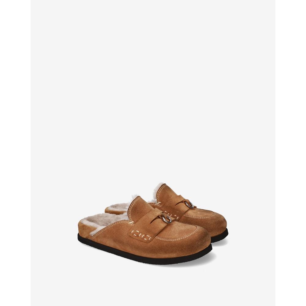 SÜET SHEARLING MULE