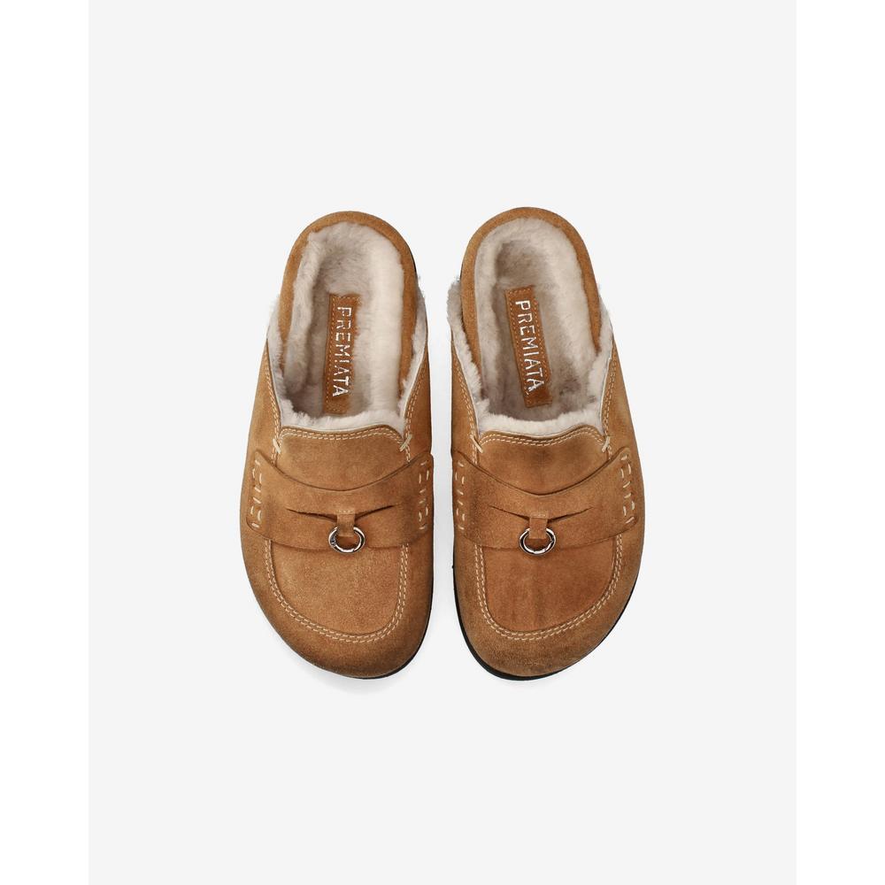 SÜET SHEARLING MULE